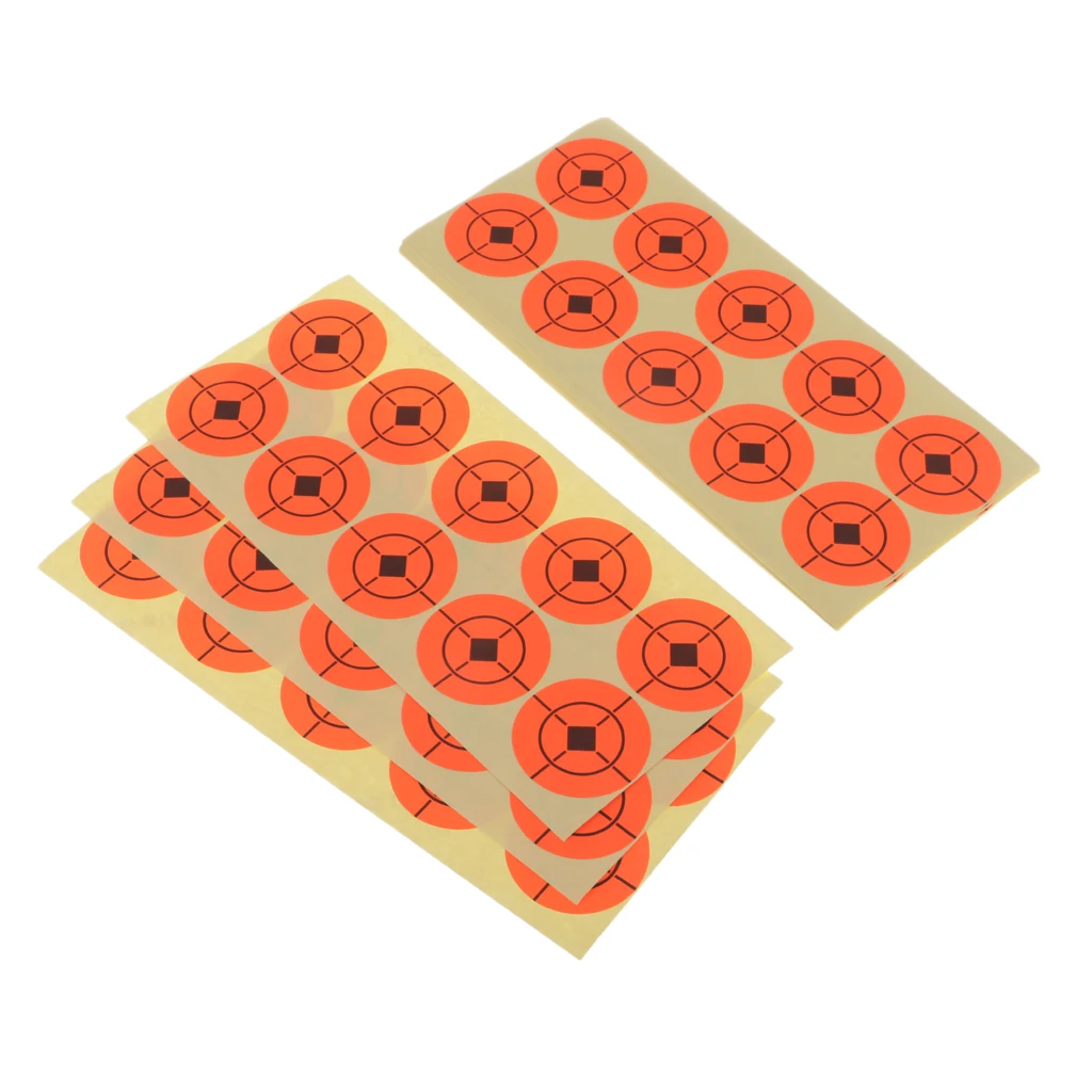 

250pcs Orange 4cm/1.6'' Self adhesive Target for Shooting Hunting Archery Practicing Shooting Paper Target