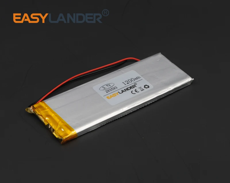 3 шт./партия, перезаряжаемые литий-ионные полимерные батарейки 3,7 в 1200 мАч 293593