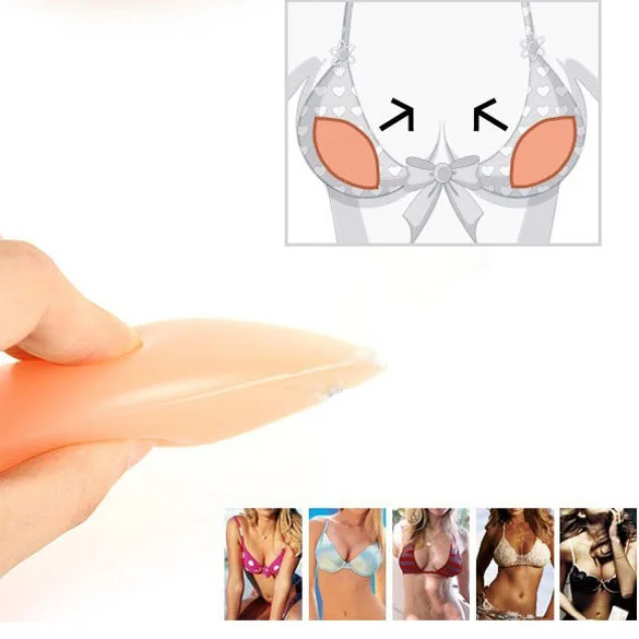 

Hot Sell 1 Pair Silicone Bra Push Up Inserts Pad Breast Enhancer Brand New FS99