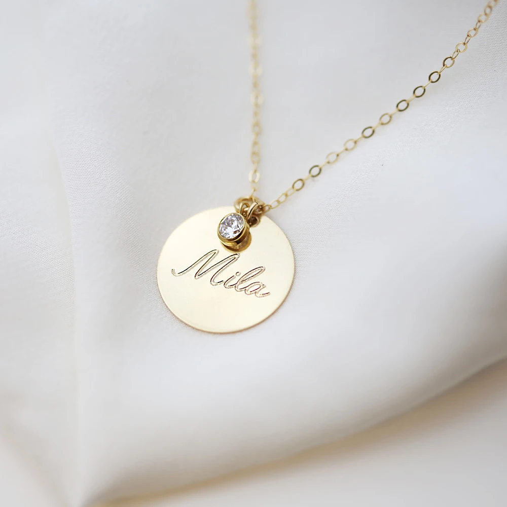 Gold Disk Necklace Handmade Initial Letter Necklace Coins Choker Gold Filled Pendants Collier Femme Kolye Jewelry Boho Necklace