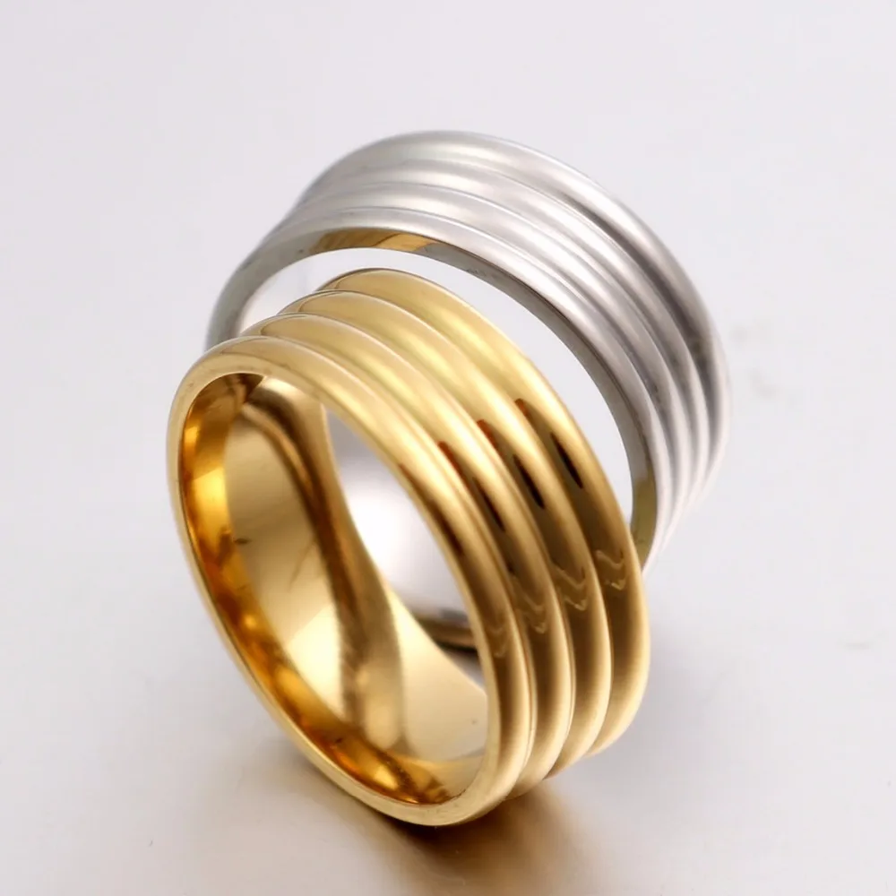 Wide Trendy Stainless Steel Ring For Woman And Man