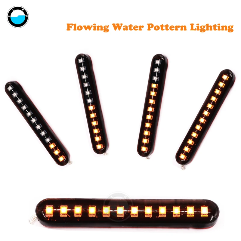 

Оптовая продажа, универсасветильник светодиодный фонарь с мерцающим потоком воды, 12 светодиодов для мотоцикла, квадроцикла, UTV, стоп-сигнал, номерной знак, предупреждение о вспышке