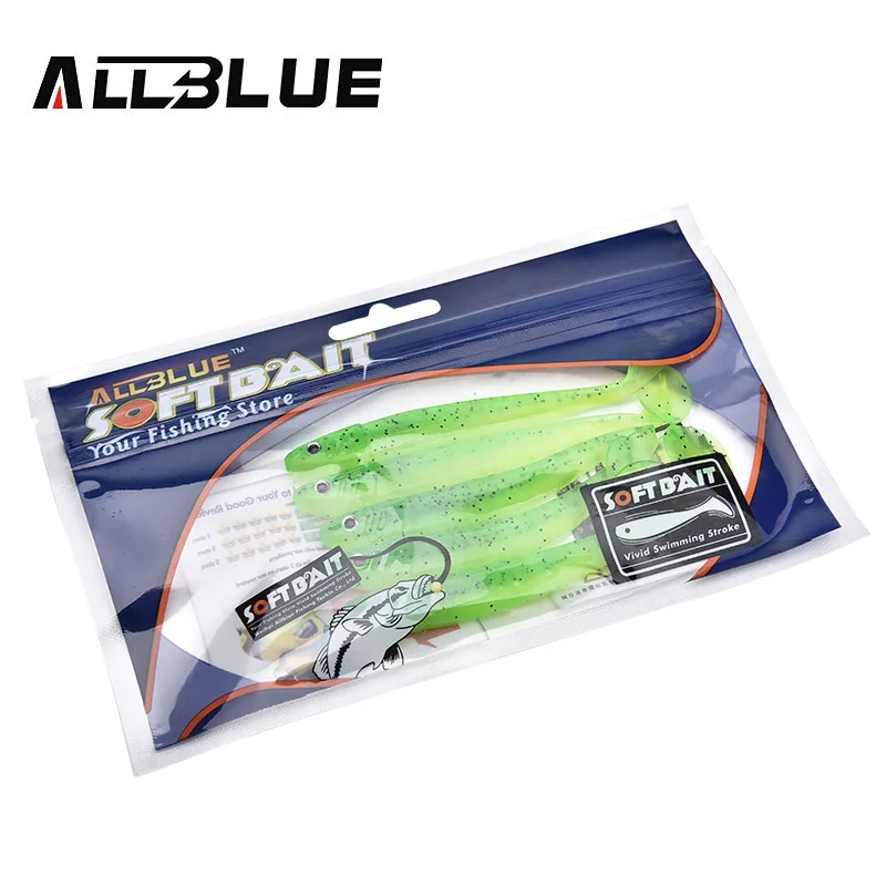 ALLBLUE Nuovo Vivido Verme Esche Morbide Esche Da Pesca Artificiali Jig Swim Shad Minnow Attrezzatura Da Pesca Esche Da Pesca Peche