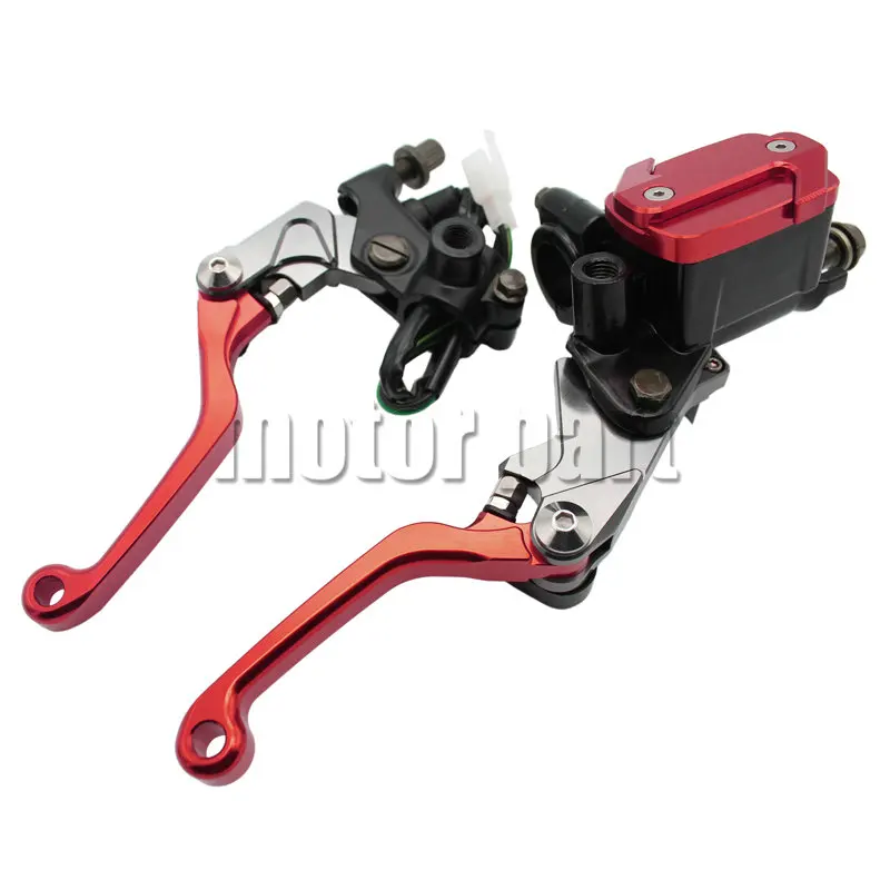 Bicicletas da sujeira 22 MM 7/8 "guidão Hydraulic Brake Cilindro Mestre Reservatório Manetes de Embreagem Para Suzuki RM 125 250 RMZ450 DRZ400 S SM