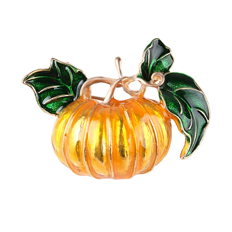 XEDZ Halloween Drop Oil Enamel Pumpkin Brooch Riding a Broom Flying Witch Magic Hat Pumpkin Ghost Mask Brooch Jewelry