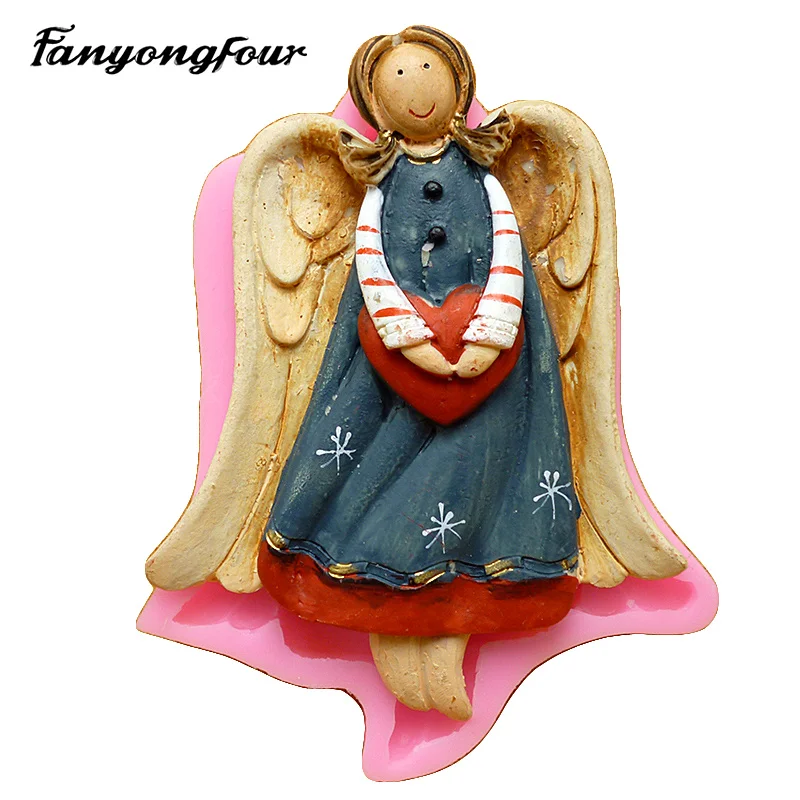 Angel silicone mold DIY conversion crystal drop glue resin gypsum candle concrete special mold handicraft production