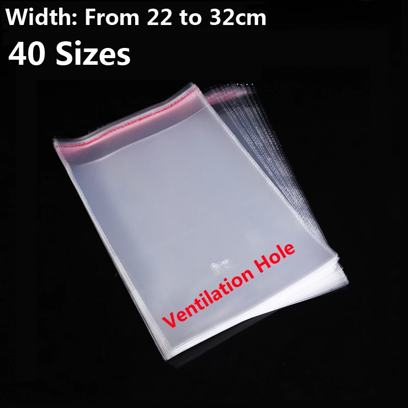 

Transparent Self Adhesive Resealable OPP Poly Plastic Packaging Bag Clear Self Sealing Cellophane Cello Bags Clothes Packing Bag