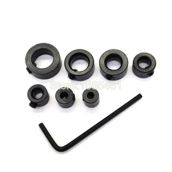Drill Bit Depth Stop Collar Split Ring Woodworking Drills Clamping Device Positioner Hole Drill Press Collars +1pc Wrench