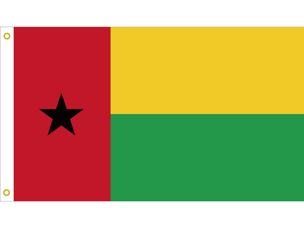 Republic of Guinea-Bissau National Flag 90*150cm/60*90cm/40*60cm/15*21cm flying hanging flag  3x5ft Banners For Decoration