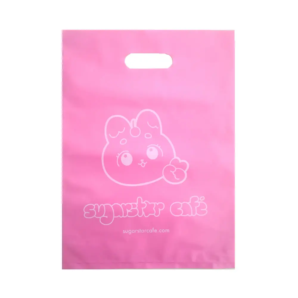 

30x40cm Custom Printed LOGO Promotion Shopping Handle Plastic Gift Bag