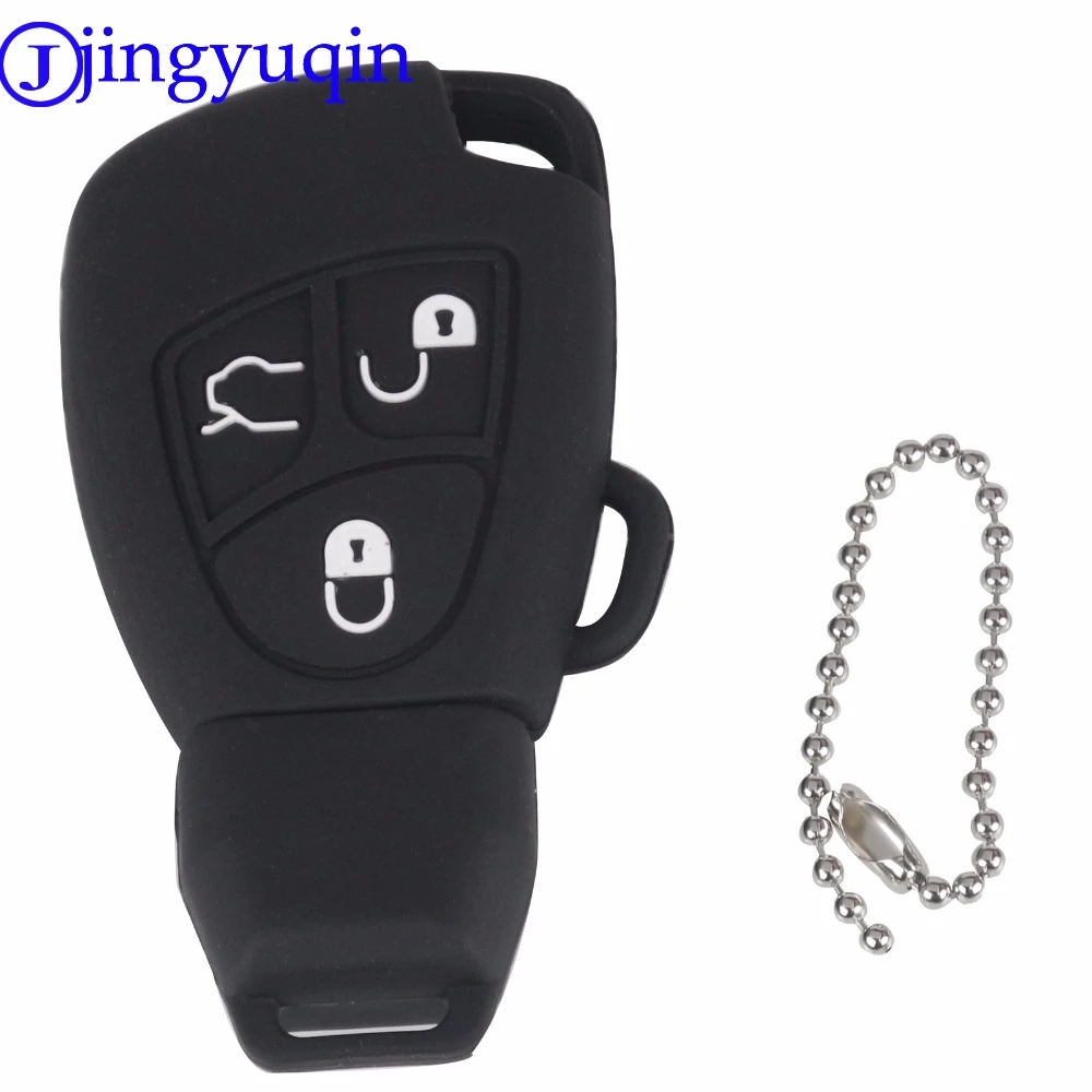 jingyuqin 3 Button Silicone Remote Key Case For Mercedes For Benz B C E ML S CLK CL Fob Cover Holder keyless entry protective