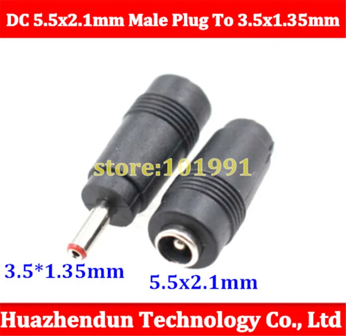 

50pcs DC Power 5.5 x 2.1mm Male Plug To 3.5 x 1.35mm Female Jack Adapter Connector Converter