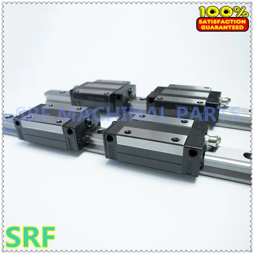 High quality 25mm Precision Linear Guide Rail 1pcs TRH25 L=500mm +2pcs TRH25B Square linear block for X Y Z Axis