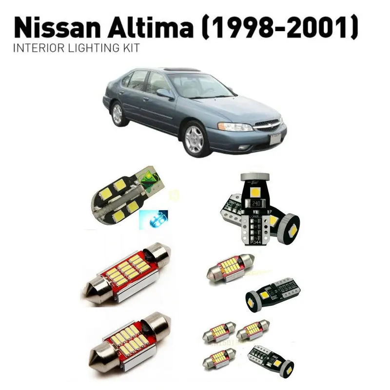 

Led interior lights For Nissan altima 1998-2001 7pc Led Lights For Cars lighting kit automotive bulbs Canbus