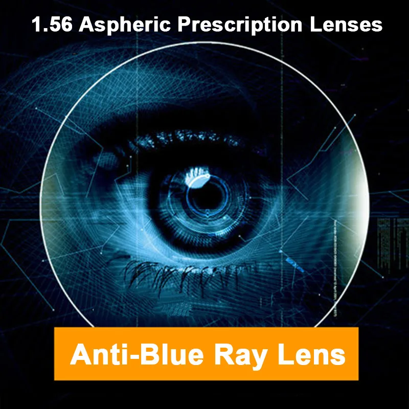 1.56 Anti-Blue Ray Single Vision Men and Women Optical Lenses Prescription Vision Correction Lenses for Digital Devices