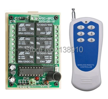 

MEW 6CH DC12V 10A 1000M RF Wireless Remote Control System (transmitter+receiver/switch) for light /lampHome appliances