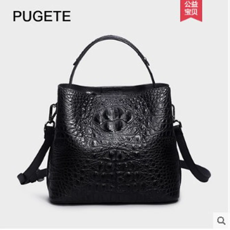 pugete New crocodile bag handbag for women leather cross-body bag for women crocodile leather handbag for women fashion