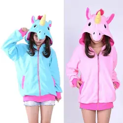 Pijamas de dibujos animados para adultos, ropa de dormir, mono de Animal, Sudadera con capucha de unicornio, chaqueta de dibujos animados de Anime de manga larga