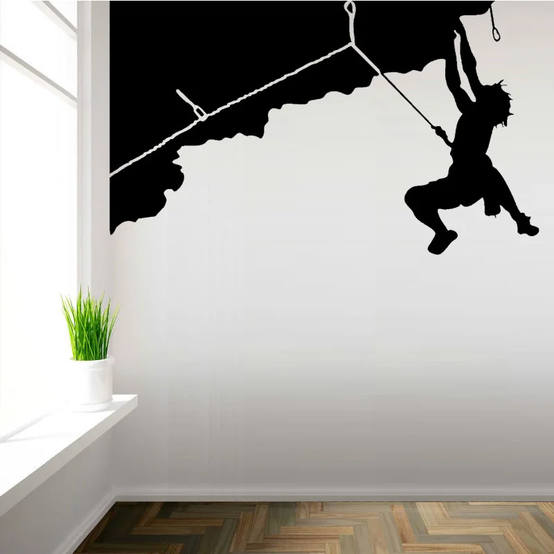 Rock Climbing Sport Cool Creative Silhouette WALL ART Sticker Mural Giant Large Decal Vinyl Transfer Home Room Decorative