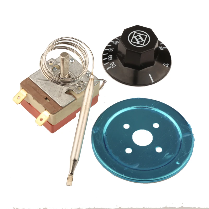 30-110 Degrees Celsius 250V 16A 2-pin Capillary Dial Thermostat - Normally Closed Switch for Water Heater Electric Oven