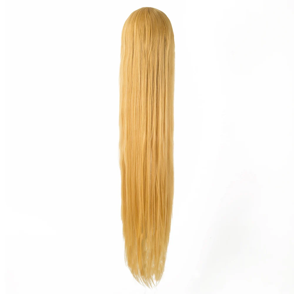 Long Straight Wig Fei-Show Synthetic Heat Resistant 100 CM/40 Inches Hair Costume Cosplay 8 Inches Bangs Picture Color Hairpiece