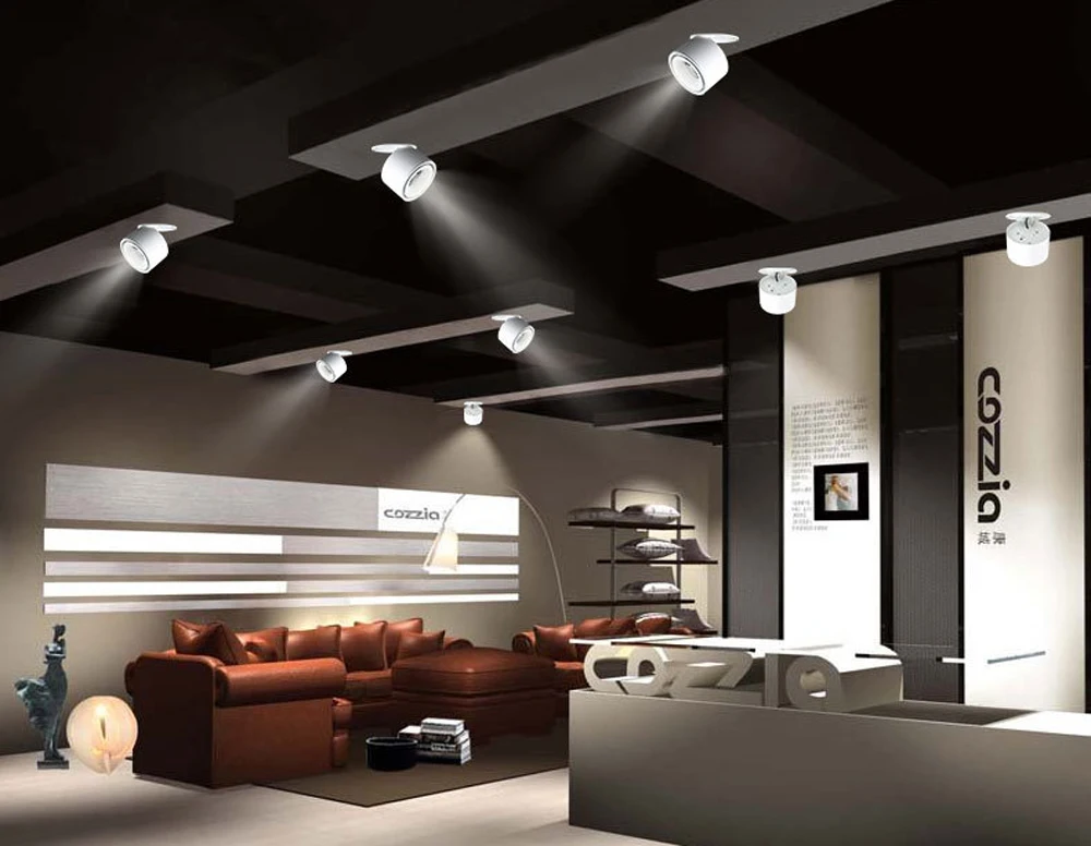 Mini Embedded LED Downlight Recessed Ceiling lamp 5W 7W 10W 360 degree rotation LED Ceiling Lamp Spot Light Downlight AC85-265V