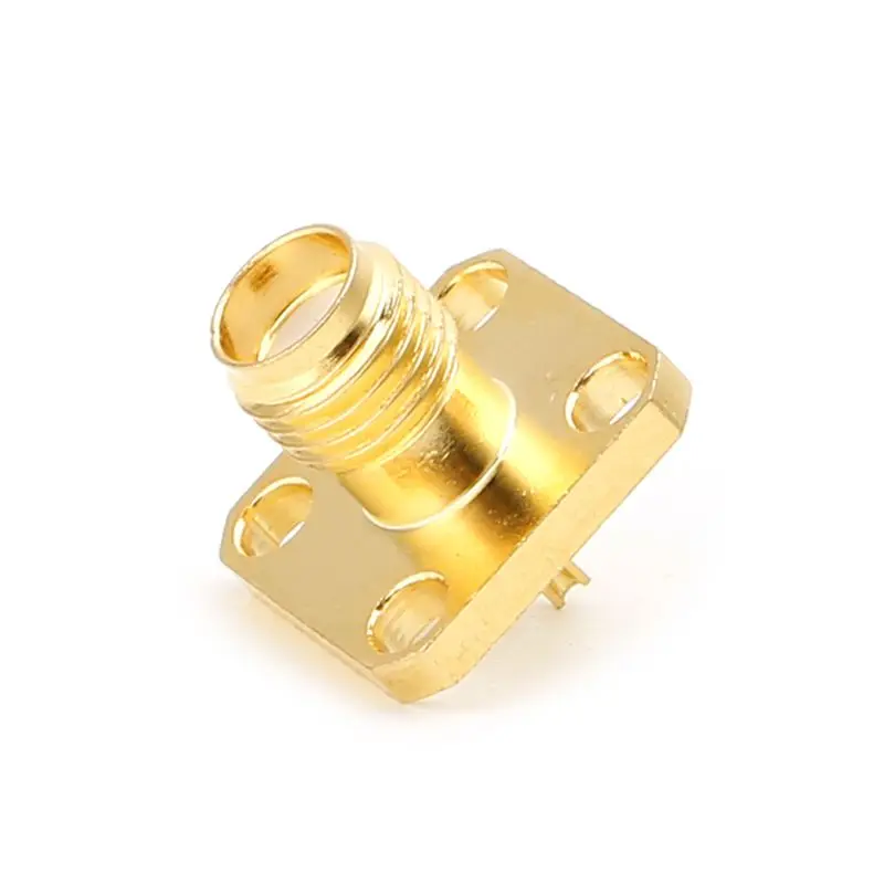 10Pcs/Set SMA Female Chassis Panel Mount 4 Hole Post Terminal RF Connector Coaxial Adaptor 5mm