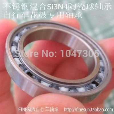 S6803-2RS 17*26*5 mm ABEC-3 Stainless steel ceramic Si3N4 ball bearing for bicycle front/rear hub S6803-2RS