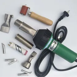 Rayma brand 230/110V 1600w hot air welder with 9 accessories for PP/PVC/PE/PPR water tanks plating tank sheets tents tarpaulins