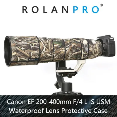 

ROLANPRO Lens Camouflage Rain Cover Canon EF 200-400mm F/4 L IS USM Lens Protective Case Guns Clothing For Canon SLR lens