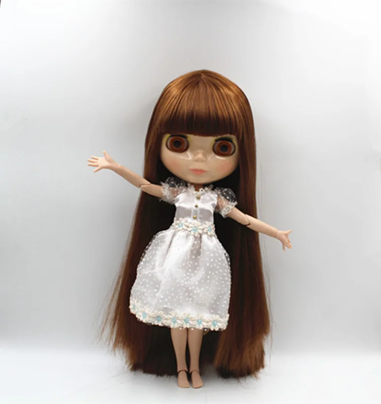 

Free Shipping BJD joint RBL-379J DIY Nude Blyth doll birthday gift for girl 4 colour big eyes dolls with beautiful Hair cute toy