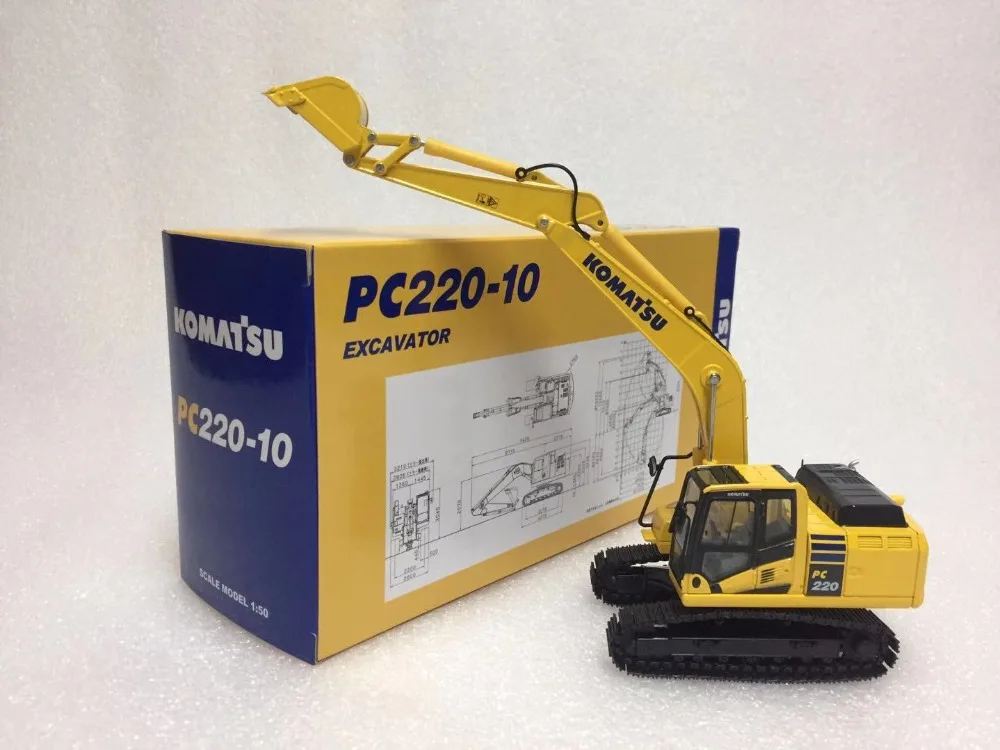 

DieCast Model 1:50 Scale Komatsu PC220-10 Hydraulic Excavator Construction Vehicle for Toy Collection,Decoration,Gift