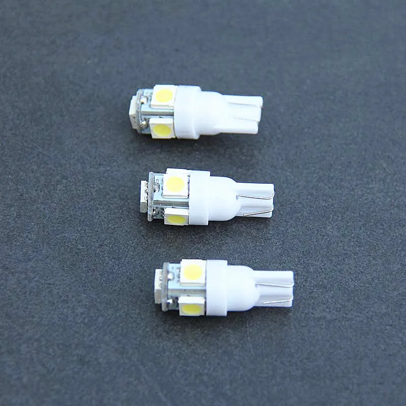 2pcs T10 W5W 194 168 2825 T10 led Wedge 5smd 5050 Replacement Reverse Signal Trunk Parking Lights Lamp White Light Bulb