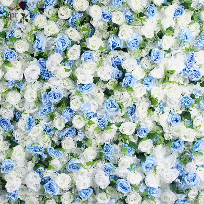 SPR higher quality  blue Artificial rose peony flower wall wedding backdrop party events artificial flower arrangements