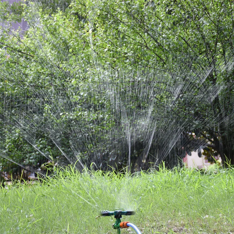 Garden Rotating Sprinkler 1/2 Three-arm Rotating Spray Nozzle 360 Degree Rotary Adjustable Sprinkler Lawn Irrigation 1Pcs