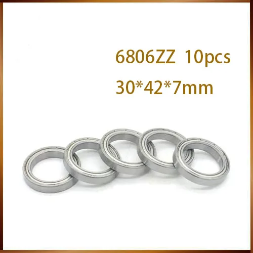 

6806ZZ Bearing ABEC-1 (10PCS) 30x42x7 mm Thin Section 6806 ZZ Ball Bearings 61806 Z 6806Z