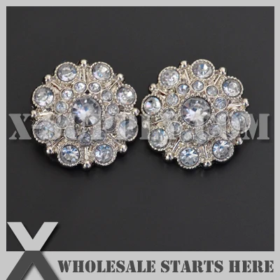 

28mm Special Stargazer Acrylic Rhinestone Button with Shank Back,Crystal for Flower Center,Headband