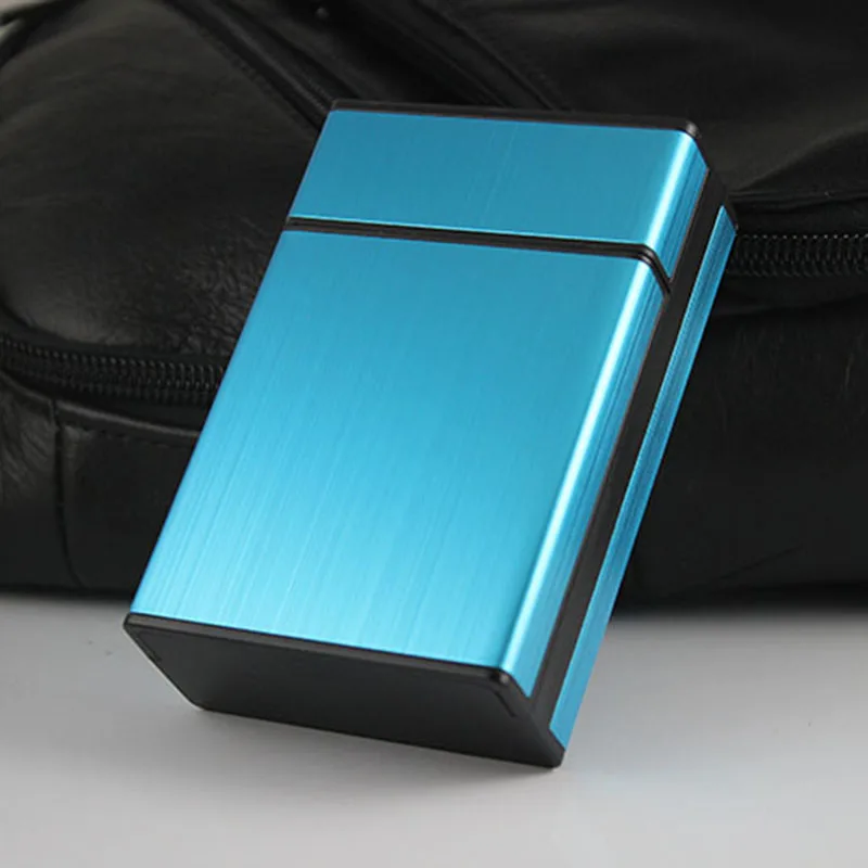 New Fashion Pipe Creative Personality Cigaret Case Slim Metal Cigarette Box Aluminum Gift Box Cigarette Holder Cigarette Case