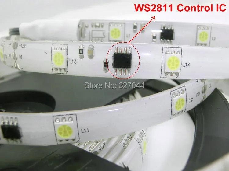 100m/lot NO-need Controller Dream Magic WS2811 5050 LED Strip Color DC12V 60LED/m IP65 Waterproof RGB Full Color White