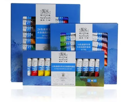 

12 18 24 colours watercolor paint / watercolour set 10ml/PC