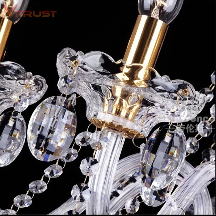 Imagem -05 - Lustre de Cristal Claro Candelabro Longo de Luxo com Escada Moderno Lâmpada de Cristal em Led