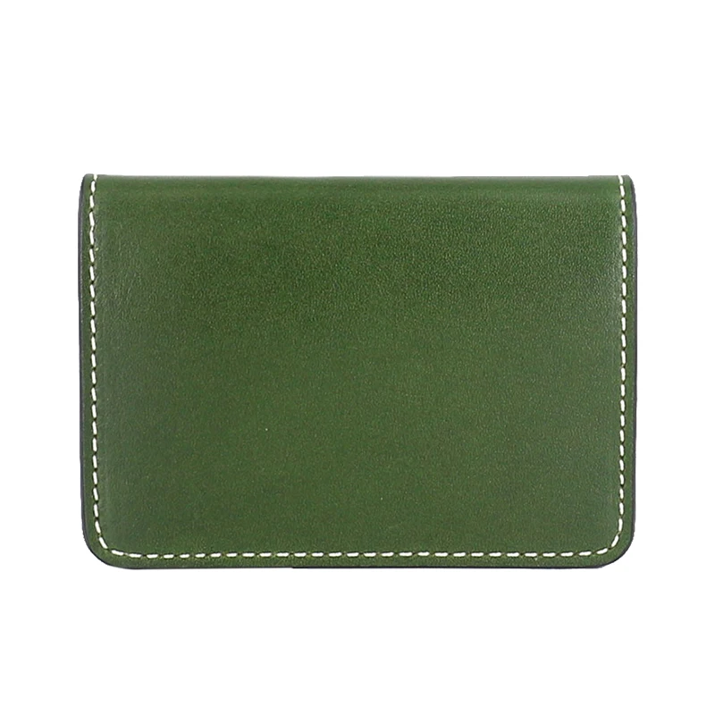 Business Card Case Genuine Leather Luxury Men Credit Card Wallets Magnetic Buckle Coin Purses Cowhide Canvas Women Money Bag