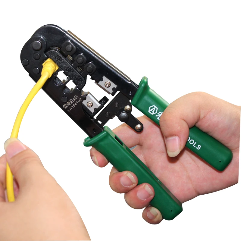 LAOA rachet crimping pliers 4/6/8P Portable LAN Network Tool Kit Utp Cable Tester Plier Crimper Plug clamp PC HandTool