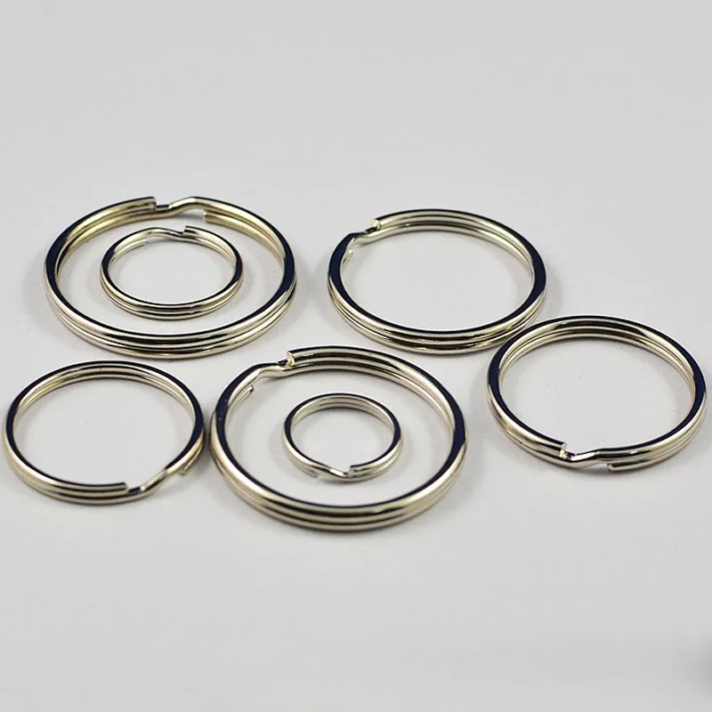 100pcs/lot 8-40mm Stackless Steel Open Double Jump Rings for Jewelry Making DIY Keychain Double Split Rings Connectors Findings