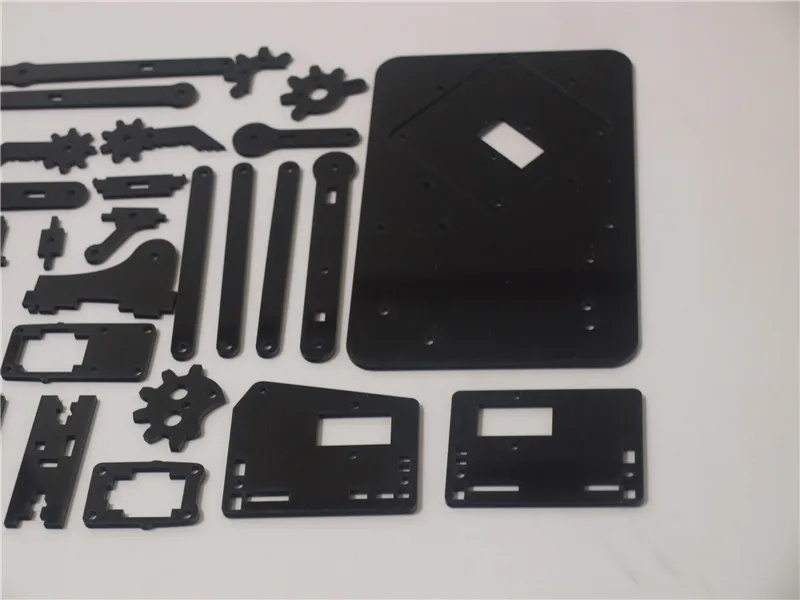 SWMAKER DIY MeArm - black color arcylic Robot - v1.0 laser cut acrylic kit/set pocket size arm robot mechanical plate kit