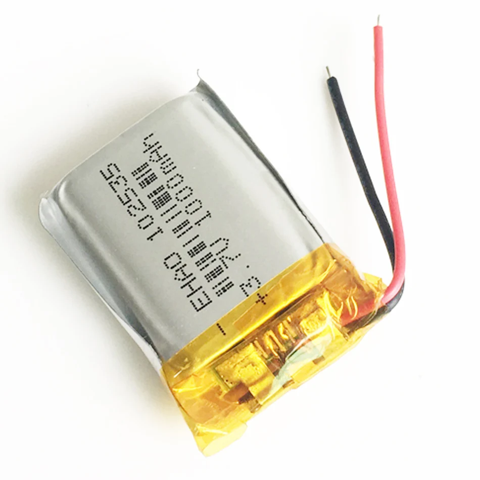 10 PCS 3.7V 1000mAh Bateria recarregável LiPo de polímero de lítio 102535   Para mp3 dvd blutooth alto-falante gravador fone de ouvido e-books