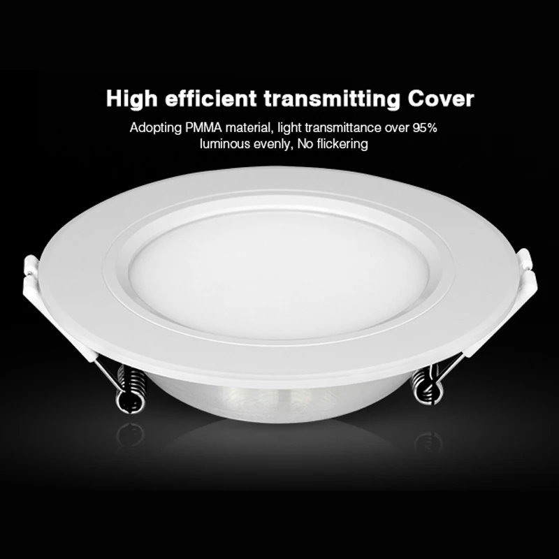 smart 6W RGB + CCT LED Downlight 110V 220V dimmable  recessed Led ceiling panel lights compatible FUT092 remote/WIFI APP control