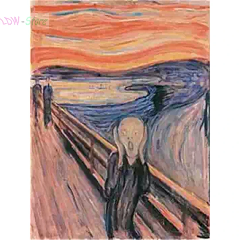 

The Scream,by Edvard Munch,Full,3D,Diy,Diamond Painting,Rhinestone,Cross Stitch,Mosaic,Diamond Embroidery,Crafts,Resin,WG216