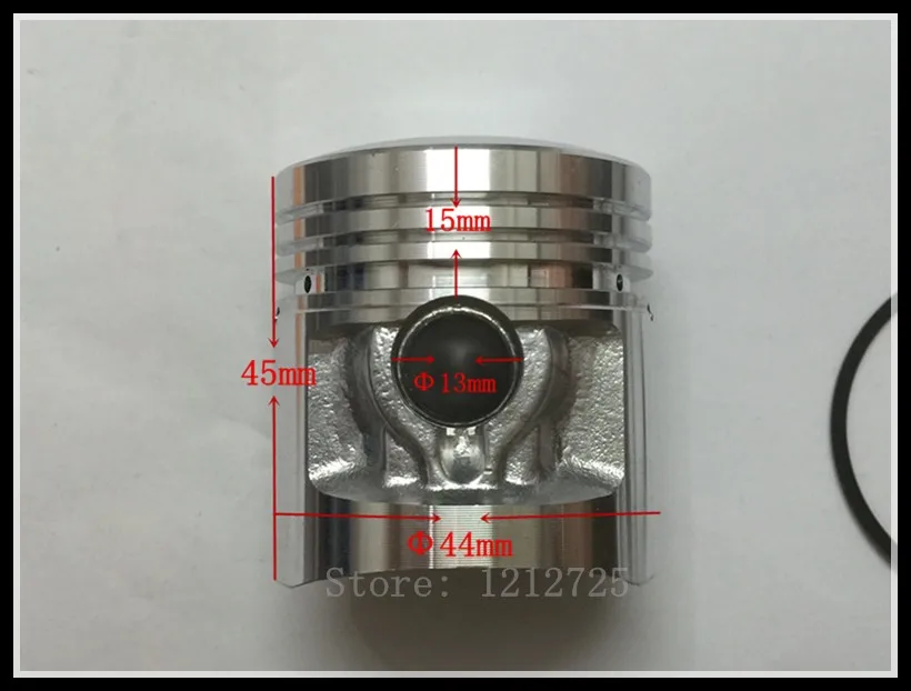 Motorcycle piston CB125T CBT125  Piston Ring Piston diameter 44mm Piston pin 13mm 2 Cylinder