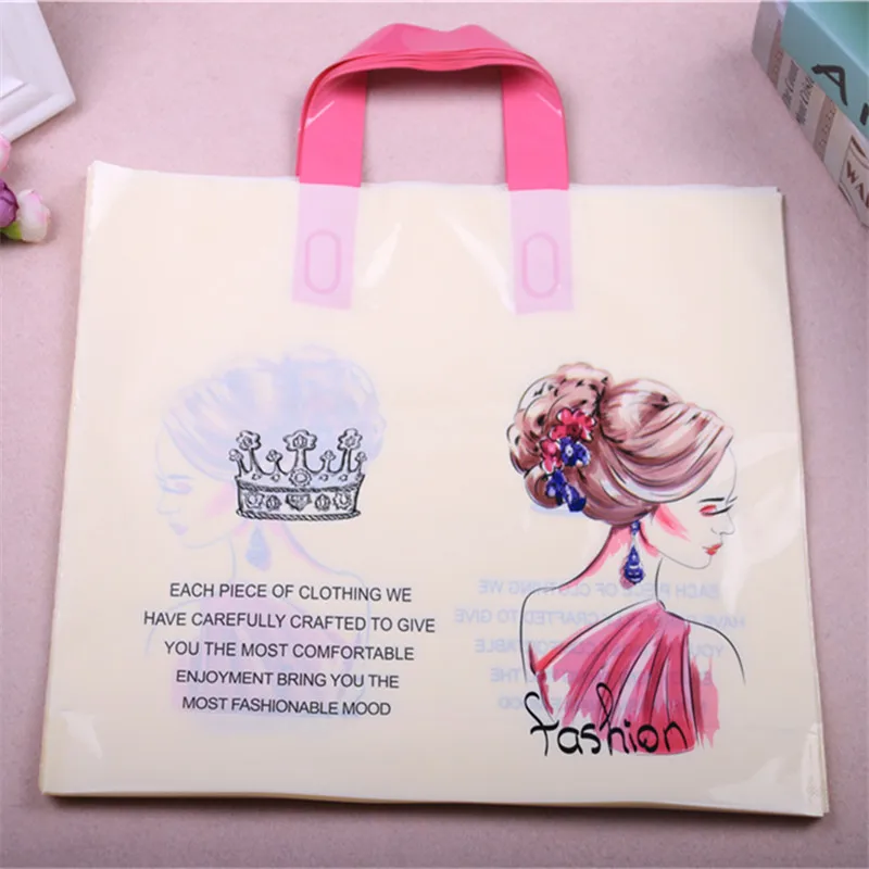 High-density Polythylene Eco-friendly Large Party Packaging With Crown 10pcs/lot 29*35cm Fashion Luxury Zakjes Plastic